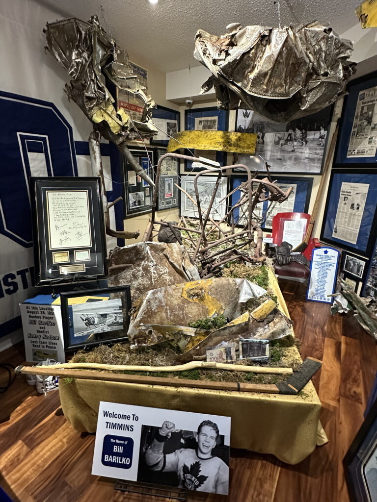 Pieces of the fuselage of the plane that crashed, killing Maple Leafs' legend Bill Barilko in 1951.