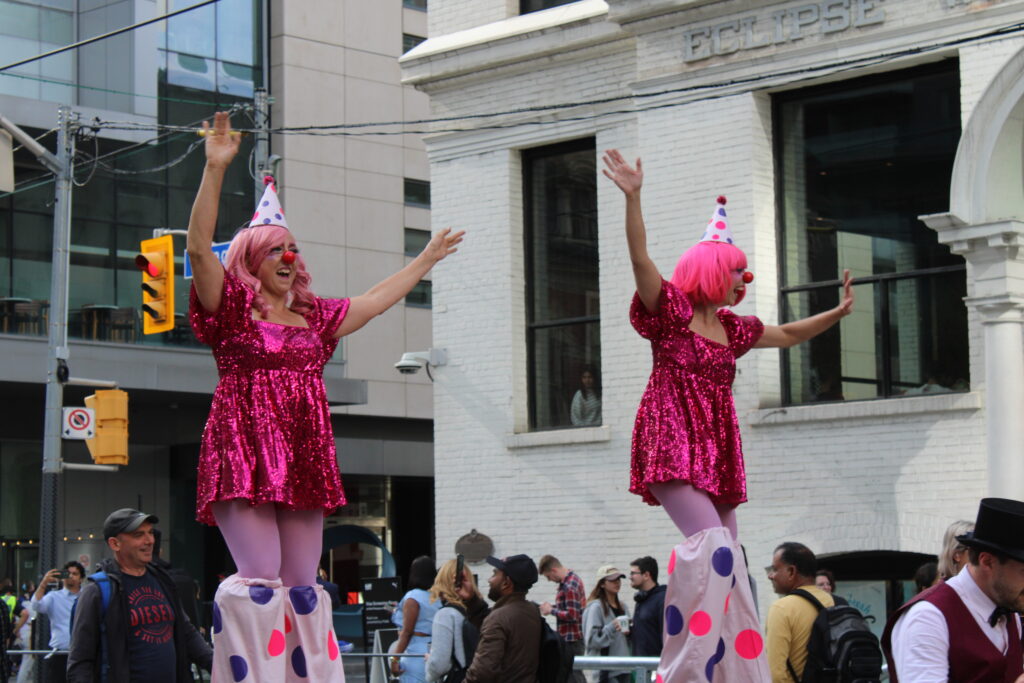 Performance on King St. W. during TIFF