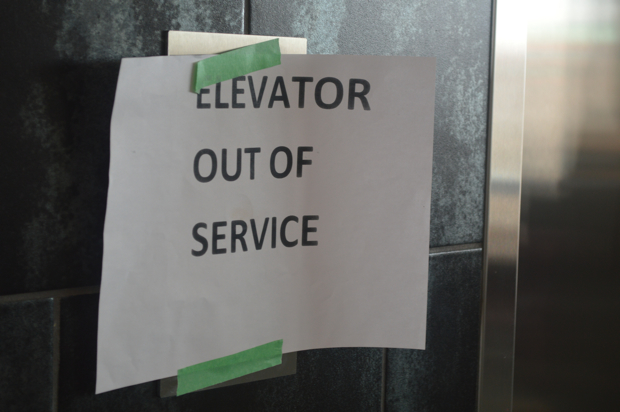 L-Building elevators down for six hours