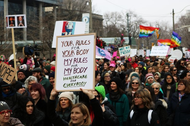 Toronto women’s march against Trump draws 60,000