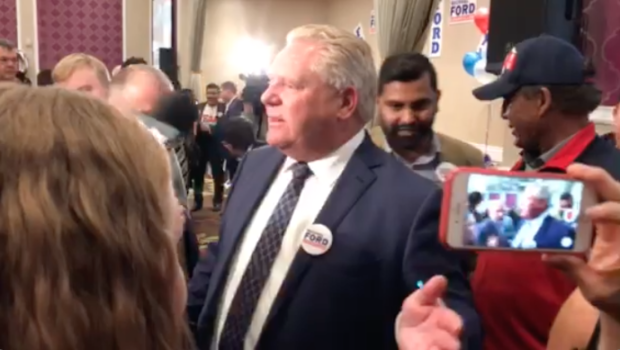 Premier Doug Ford speaks at Councillor Michael Ford’s victory party