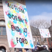 Parents rally at Queen’s Park against provincial government changes to autism funding