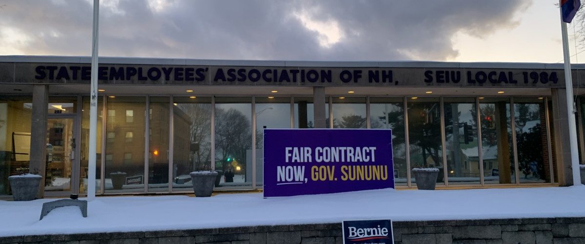 Bernie event at union hall highlights employee standoff with state