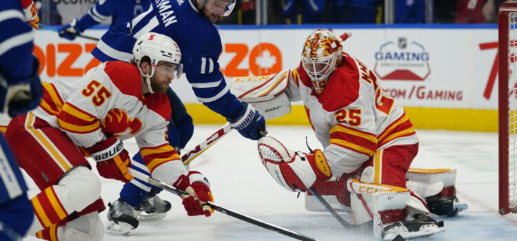 Flames douse Leafs in OT